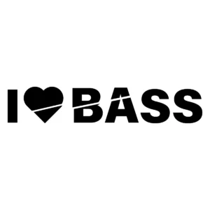 Naklejka I love bass