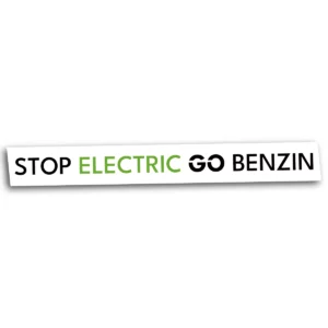Naklejka stop electric go benzin
