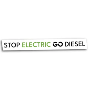 Naklejka stop electric go diesel