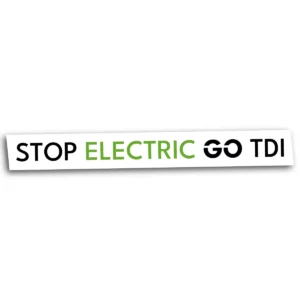 Naklejka stop electric go tdi
