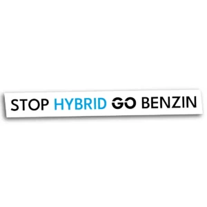 Naklejka stop hybrid go benzin