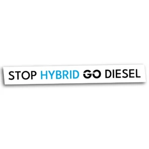 naklejka stop hybrid go diesel