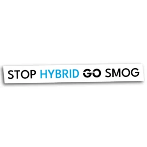 Naklejka stop hybrid go smog