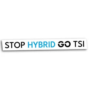 Naklejka stop hybrid go TSI