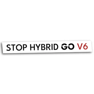 Naklejka stop hybrid go V6