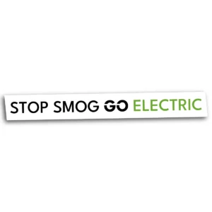 Naklejka stop smog go electric