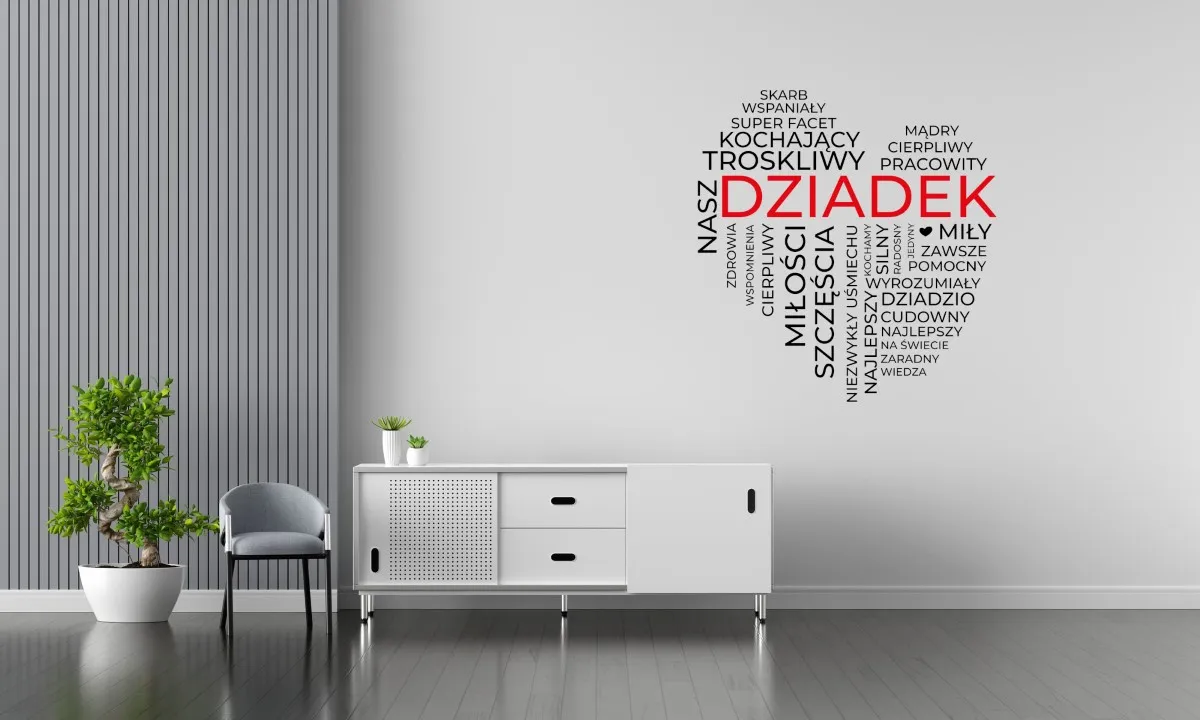 Naklejka serce prezent dla dziadka W59 - obrazek 2