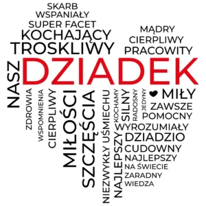 Naklejka serce prezent dla dziadka W59