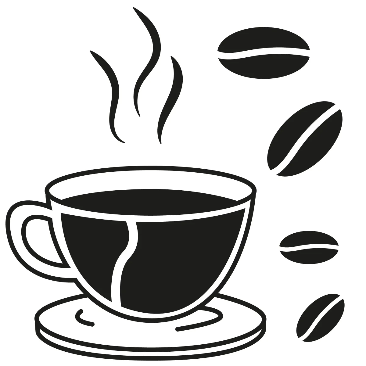 Naklejka Kawa filiżanka 20x20 cm