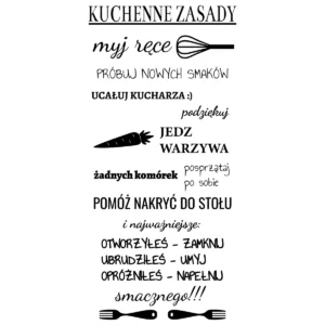 Naklejka Kuchenne zasady W23