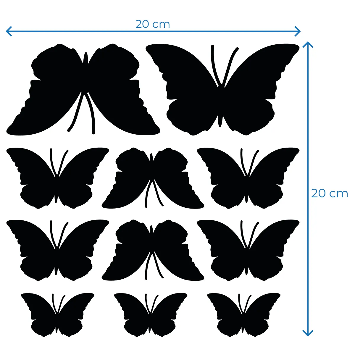 Naklejka Motyle arkusz 20x20 cm - obrazek 2