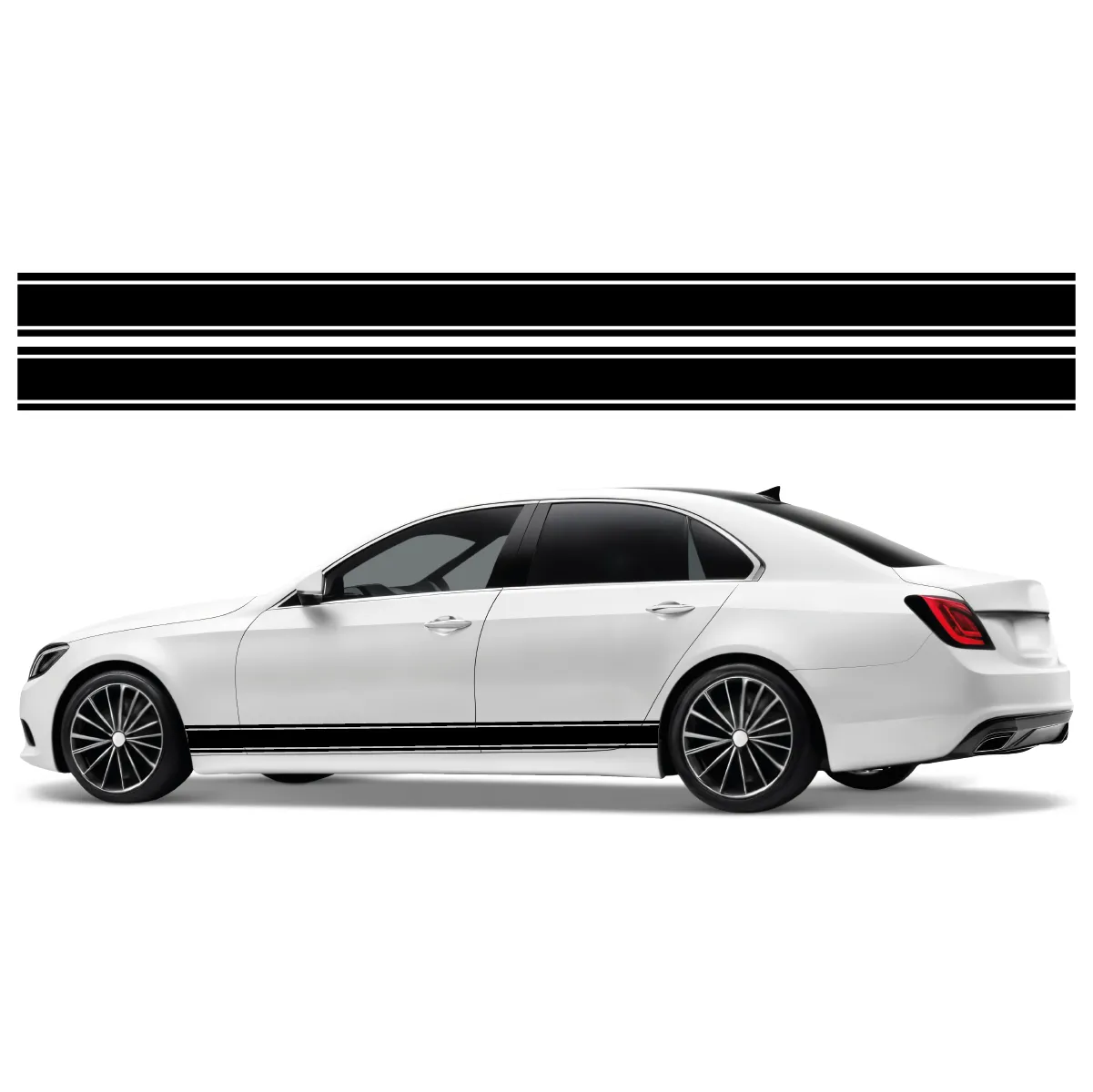 2x Naklejka pasy na bok auta 200x12 cm W02