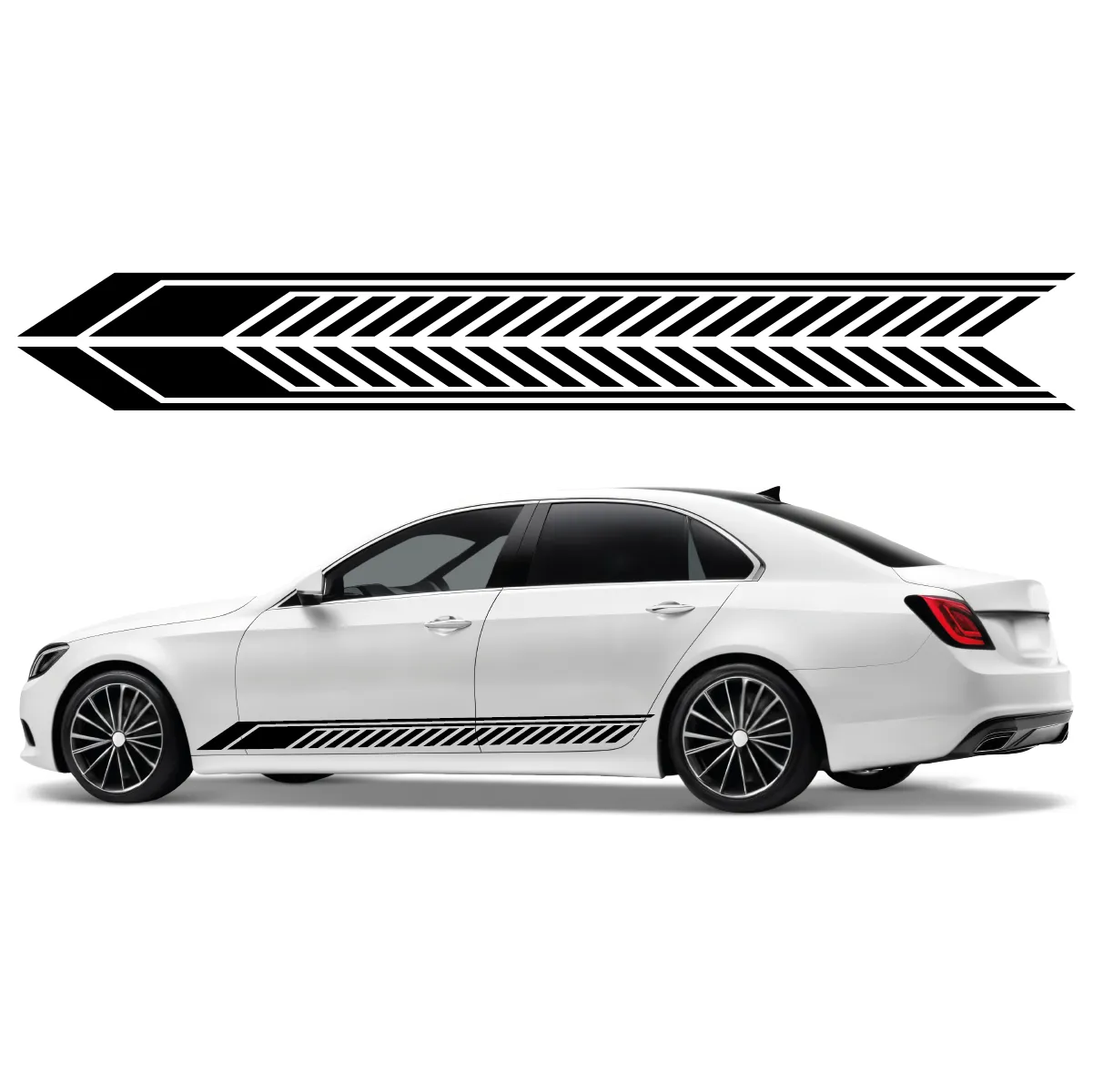 2x Naklejka pasy na bok auta 200x12 cm W05