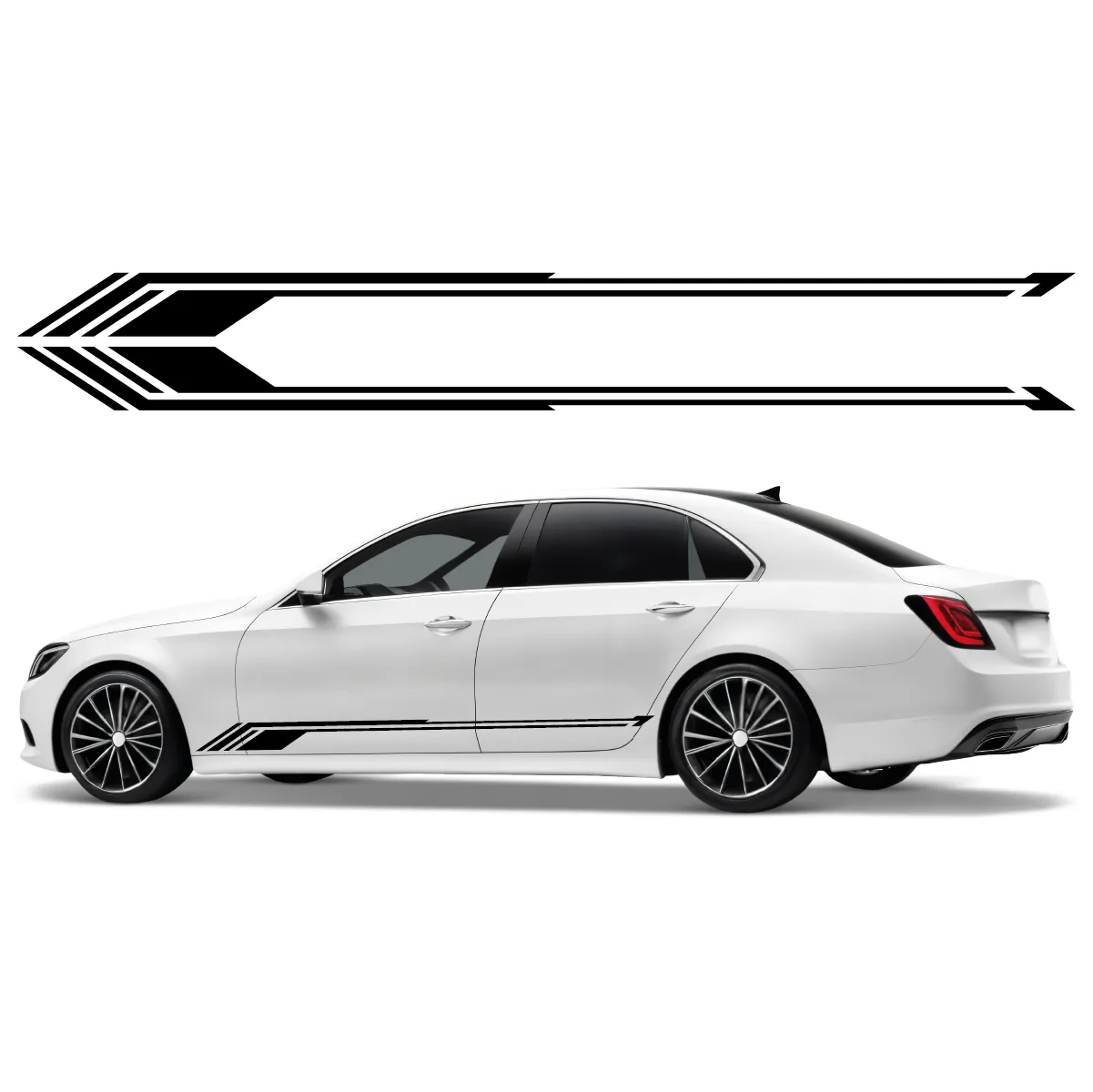 2x Naklejka pasy na bok auta 200x12 cm W09