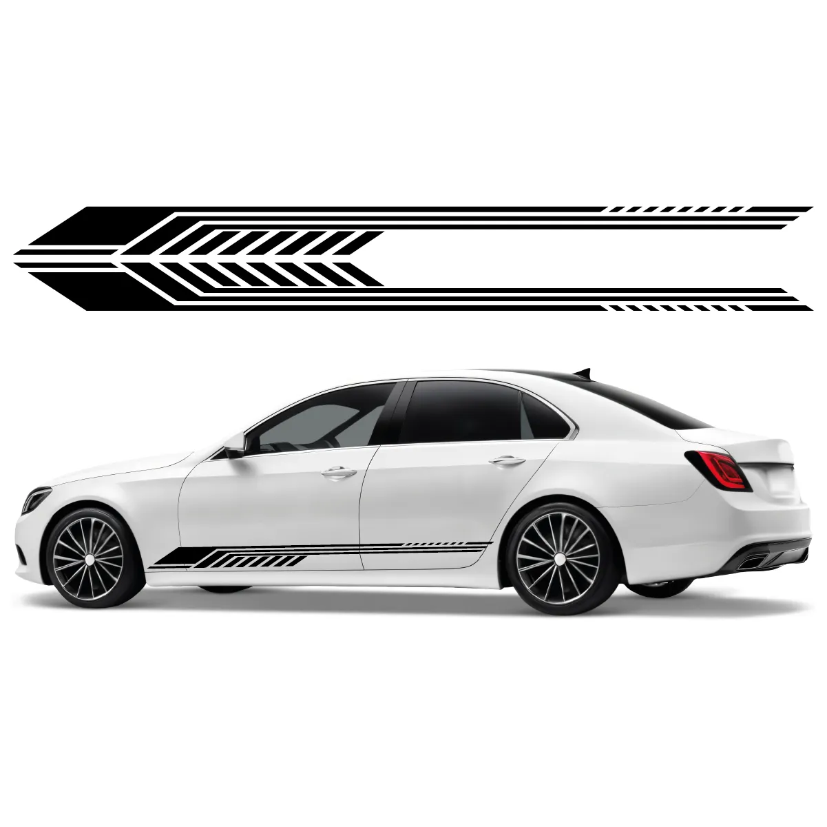 2x Naklejka pasy na bok auta 200x12 cm W11
