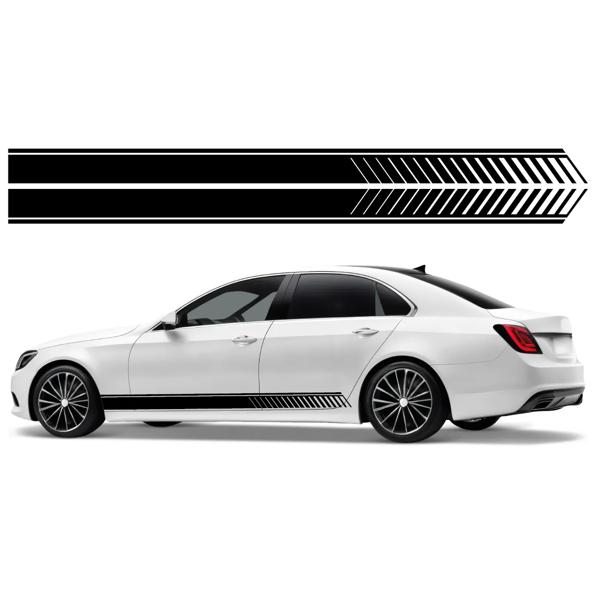 2x Naklejka pasy na bok auta 200x12 cm W17