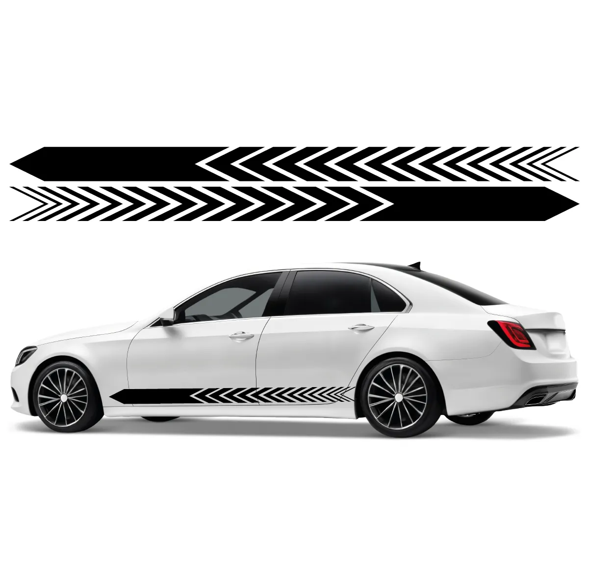 2x Naklejka pasy na bok auta 200x12 cm W19
