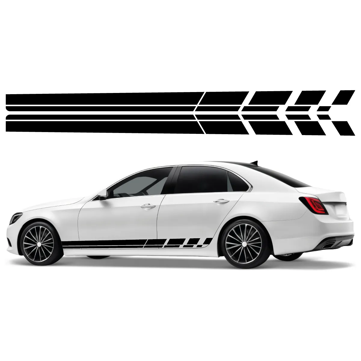2x Naklejka pasy na bok auta 200x12 cm W21