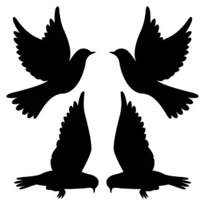 Naklejka Ptaki arkusz 20x20 cm