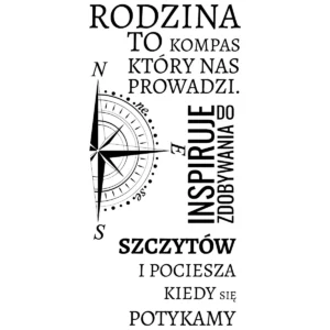 Naklejka Rodzina to kompas W12