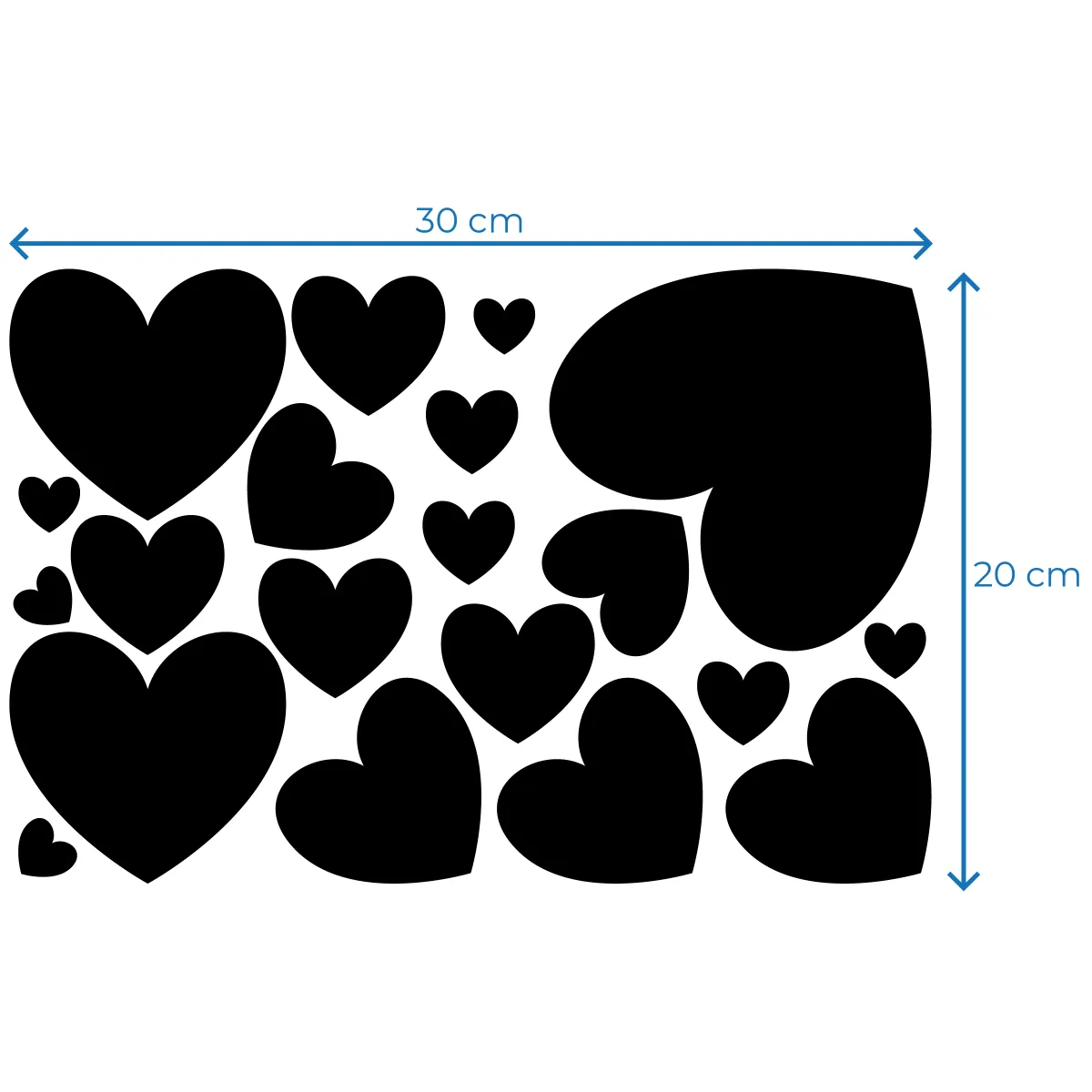 Naklejka Serce arkusz 30x20 cm - obrazek 2