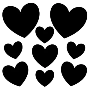 Naklejka Serce arkusz 20x20 cm