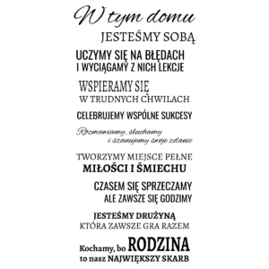 Naklejka W tym domu W03