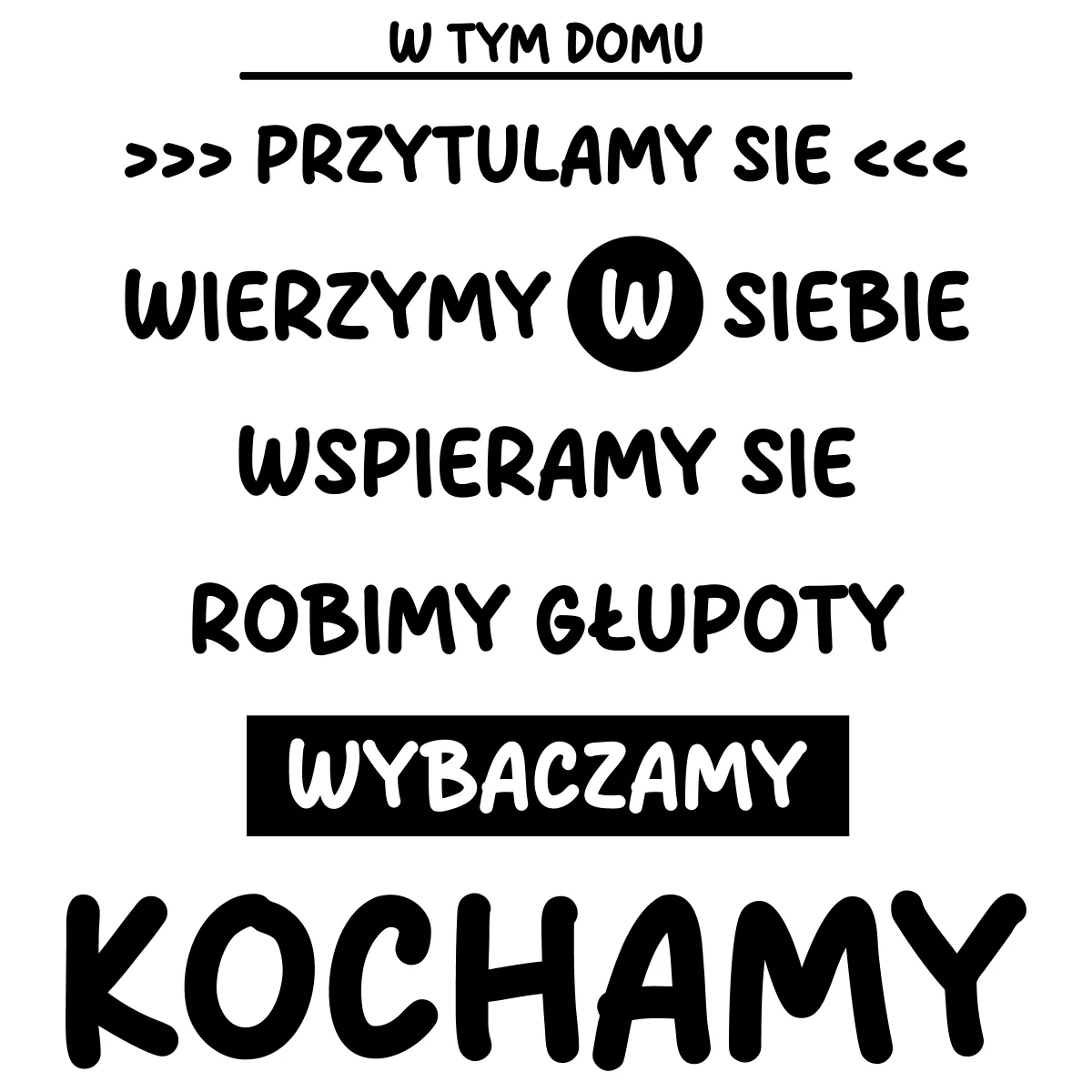 Naklejka W tym domu W09