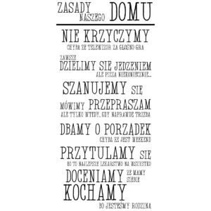 Naklejka Zasady naszego domu W06