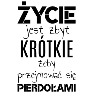 Naklejka Życie jest zbyt krótkie W19