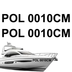 numery rejestracyjne na łódkę