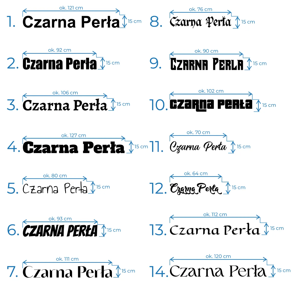 Nazwa na łódkę naklejka wodoodporna - obrazek 3
