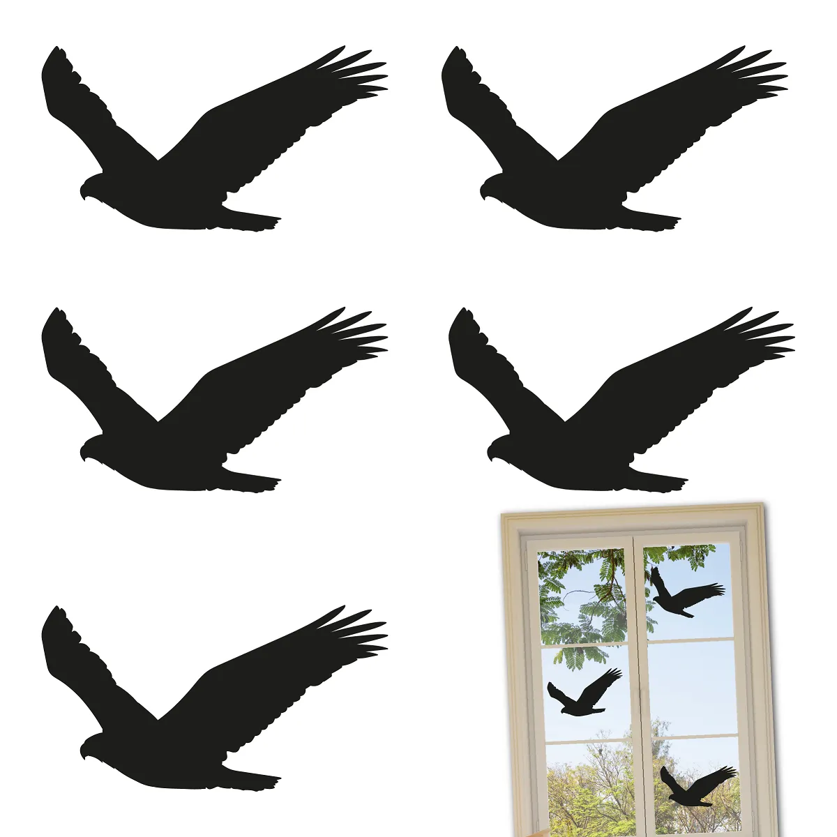 naklejki odstraszające ptaki duże