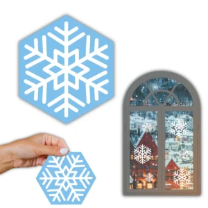 naklejki świąteczne na okno płatek śniegu