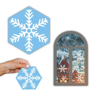 naklejki świąteczne na okno płatek śniegu