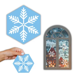 naklejki świąteczne na okno płatek śniegu