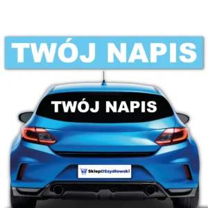 naklejka na samochód twój napis