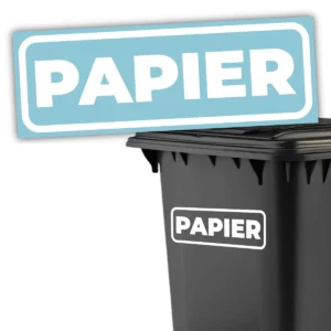 Naklejka na kosz do segregacji DUŻA - papier