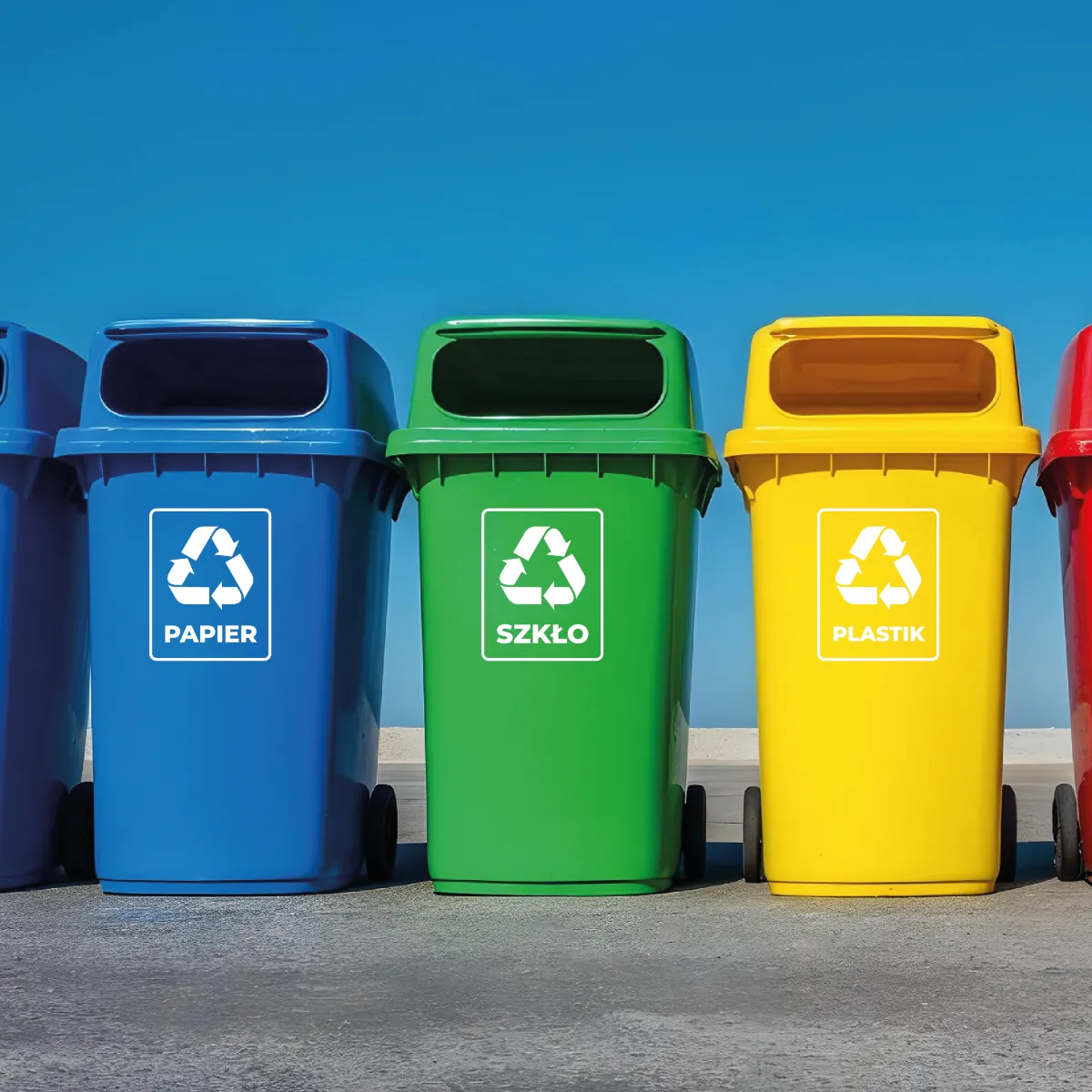 Naklejka na kosz do segregacji - odpady zmieszane - obrazek 2