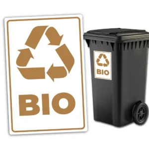 Naklejka na kosz do segregacji śmieci Bio