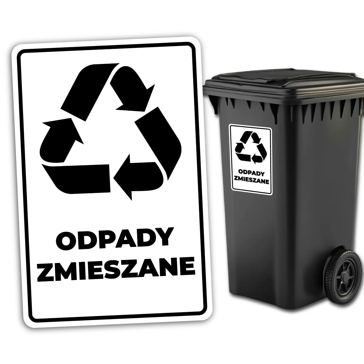 Naklejka na kosz do segregacji śmieci DUŻA