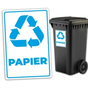 Naklejka na kosz do segregacji śmieci Papier