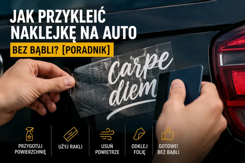 jak przykleić naklejkę na auto bez bąbli poradnik