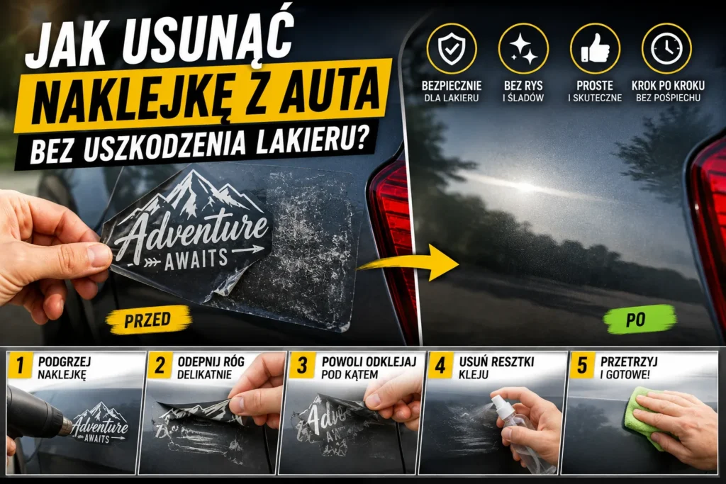 Jak usunąć naklejkę z auta bez uszkodzenia lakieru